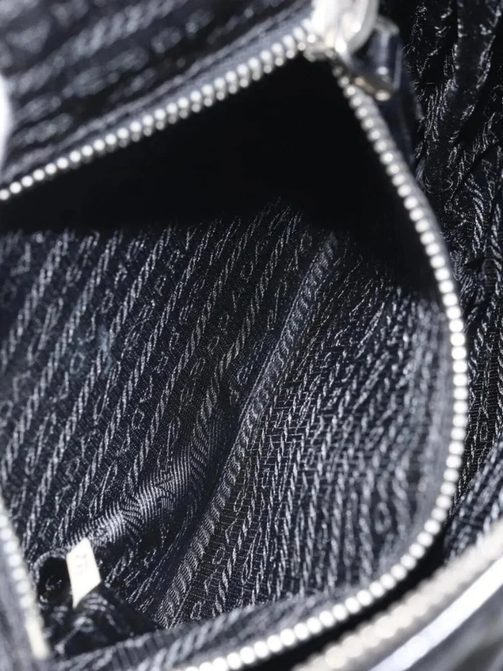 PRADA Shoulder Bag Nylon Leather Black Silver Auth 169453 - Picture 13 of 16